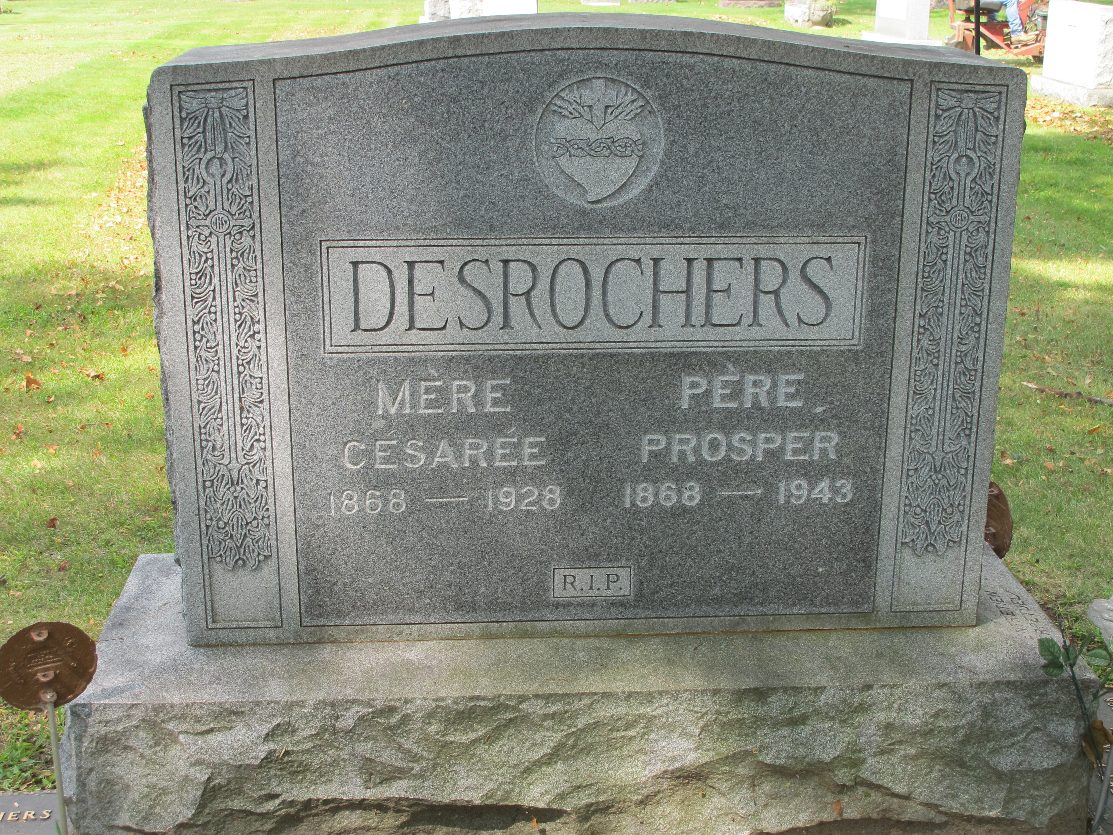 prosper and cesaree headstone